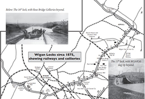 Map of Wigan Locks circa 1875 courtesy Leeds & Liverpool Canal Society