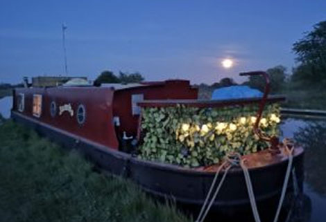 the Middlewich Canal by moonlight