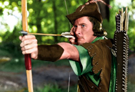 Robin Hood : The best known long bow archer in the world 