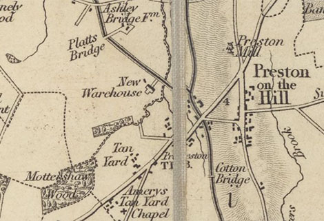 Preston Wharf county map 1831