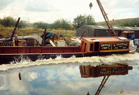 wooden boat forget me not being relaunched in 1994