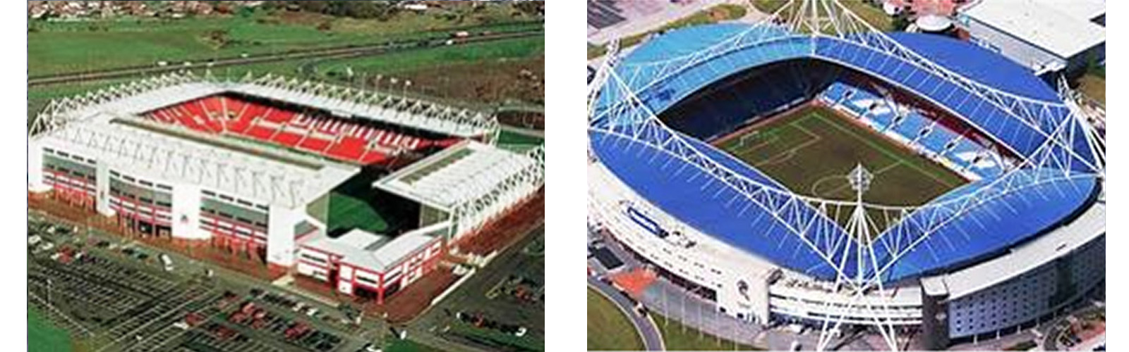 Bet365 Stadium, Stoke City 1997 ; University of Bolton Stadium, Bolton Wanderers 1997