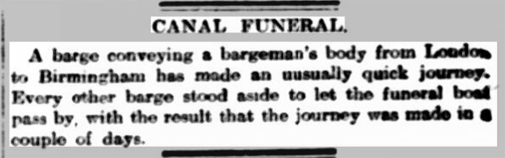Canal funeral flyboating 1904