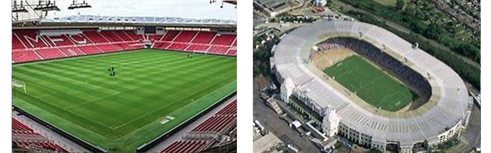 Riverside Stadium, Middlesbrough 1995 ; Old Empire Stadium, Wembley 1923