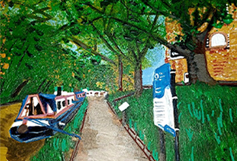 Shropshire Union Canal, Audlem, Cheshire painting by Dawn Smallwod