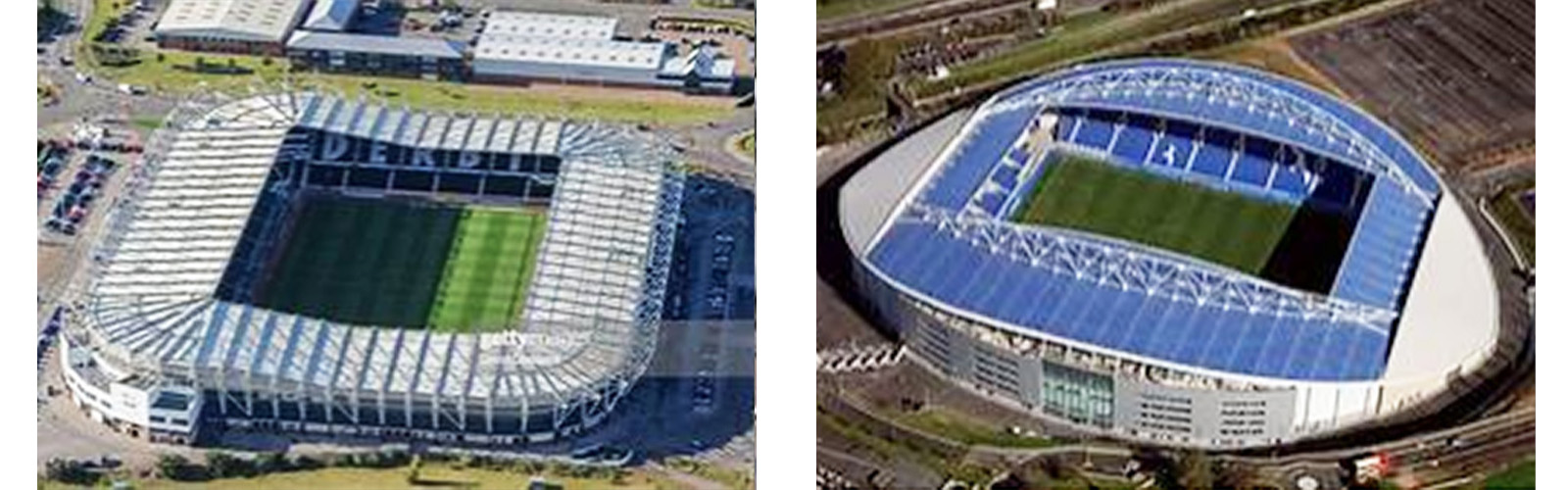The Ricoh Arena, Coventry City 2005 ; The Amex Stadium, Brighton 2011
