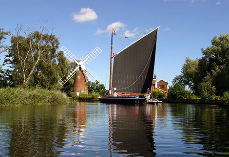 Wherry Albion on the Norfolk Broads