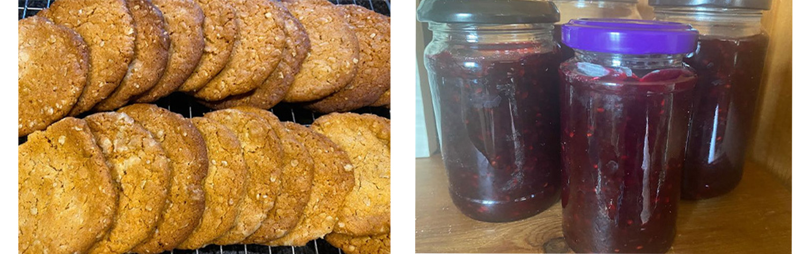 oat cookies and blackberry & apple jam by Lisa Munday