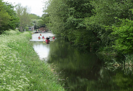 canoes on the Montgomery Canal