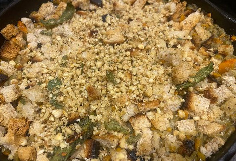 homemade stuffing before cooking