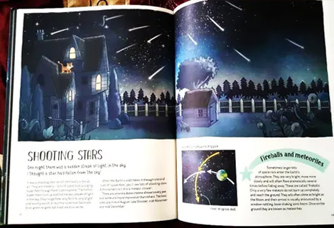 Shooting Stars - a page from A Cat's View of the Night Sky