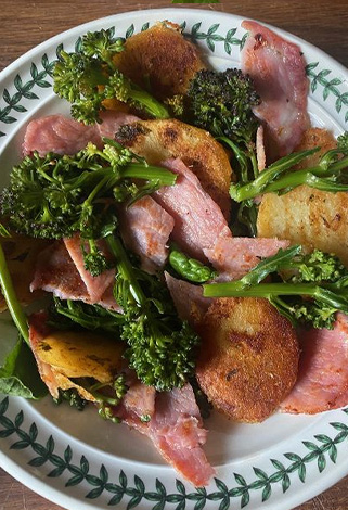 potato, bacon and broccoli salad