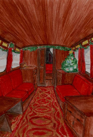 Crimson Lake Narrowboat interior