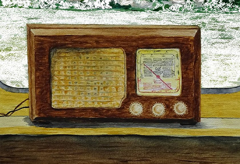 radio - watercolour