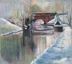 snowy canal scene