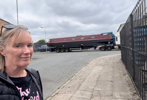Christina Evans and Fried pussycat in transit