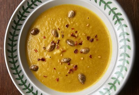 roast pumpkin and coconut soup