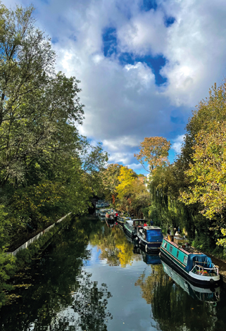 canal with moored boats