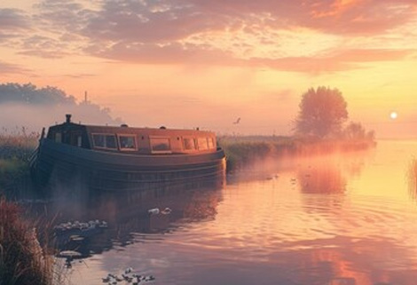 boat in winter sun - CanalsOnline Magazine