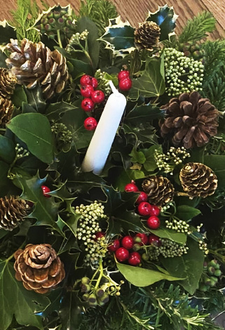 homemade seasonal wreath