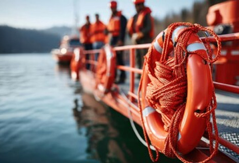 life ring on waterways vehicle