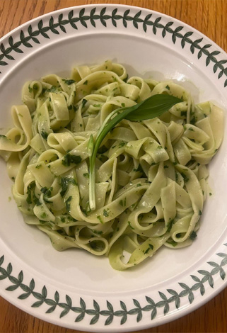 wild garlic tagliatelle