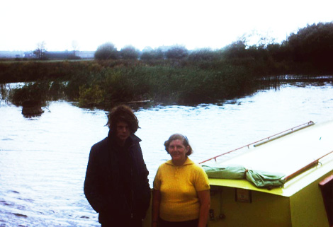 narrowboaters on boat